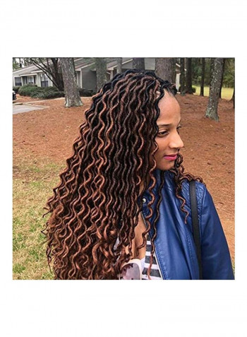 Pack Of 6 Crochet Braids Hair Extensions Black/Brown