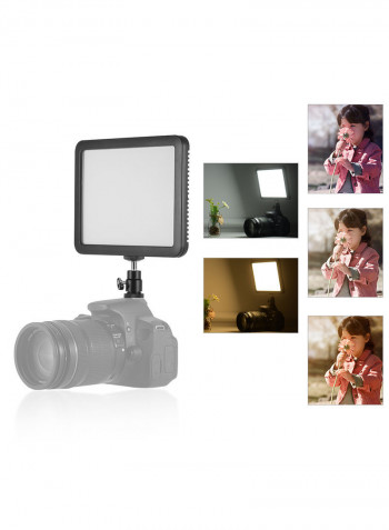 2-Piece Photography LED Light Panel With Tripod Stand Black