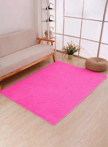 Fur Design Rectangle Rug Pink 140x200centimeter
