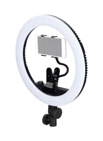 4-Piece LED Ring Photography Light Set White/Black