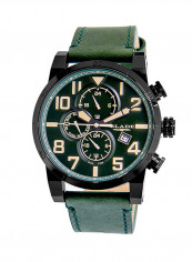Men's Leather Analog Wrist Watch 3546G1NEE