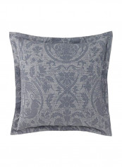 2-Piece Floral Print Pillow Cover Cotton Grey 26x26inch