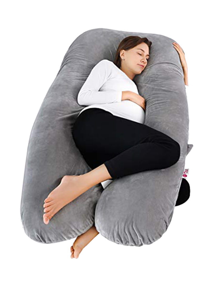 U-Shaped Pregnancy Body Pillow With Zipper Removable Cover