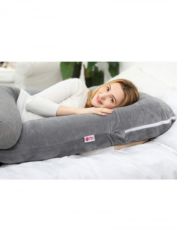 U-Shaped Pregnancy Body Pillow With Zipper Removable Cover