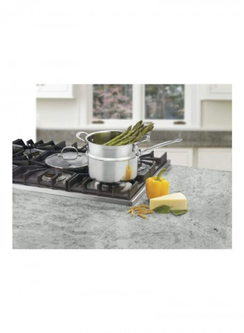 3-Piece Chef's Classic Stainless Steamer Set Silver 3Quart