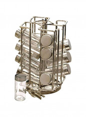 Stainless Steel Revolving Spice Rack Set Silver 9x11.5inch reviews Stainless Steel Revolving Spice Rack Set Silver 9x11.5inch