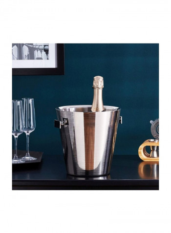 Doublewall Bucket Drinkware Silver 9x9x9inch