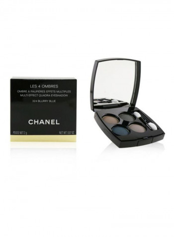 Les 4 Ombres Quadra Eye Shadow With Brush 324 Blurry Blue