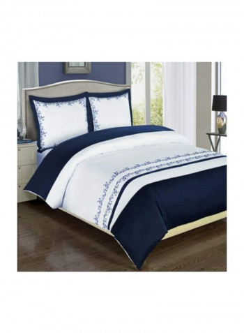 3-Piece Duvet Cover Set Navy