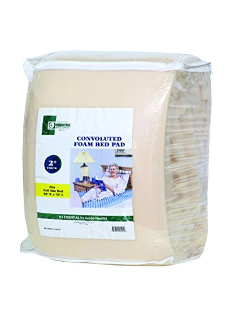 Convoluted Bed Pad Foam Beige 3inch