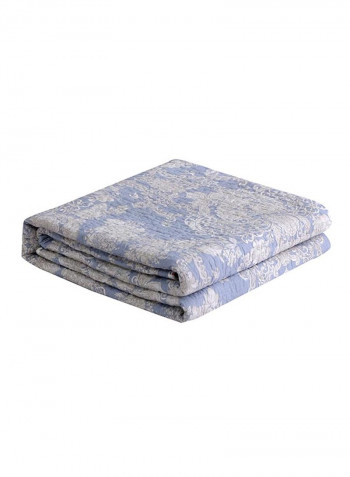 Washable Colorblock Blanket Cotton Grey 200x220centimeter