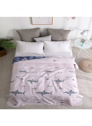 Printed Warm Blanket Pink