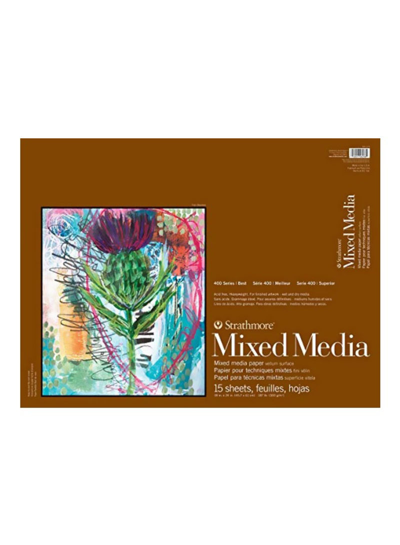 12-Sheet Mixed Media Pad Brown