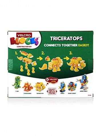26-Piece Velcro Blocks Construction Kit - Triceratops VEL-70193-USA