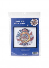 Thank You Firefighters Counted Cross Stitch Kit White/Red/Blue reviews Thank You Firefighters Counted Cross Stitch Kit White/Red/Blue