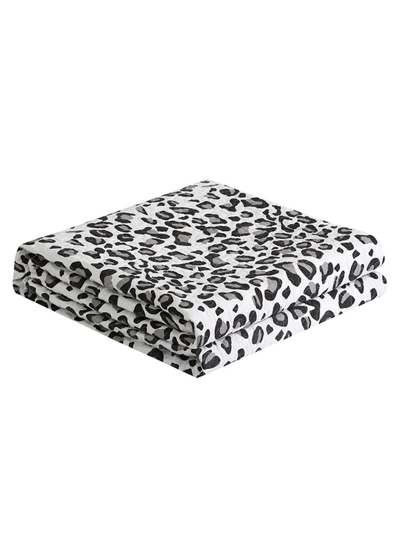 Leopard Pattern Soft Blanket Cotton Multicolour 200x220centimeter