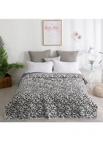 Leopard Pattern Soft Blanket Cotton Multicolour 200x220centimeter