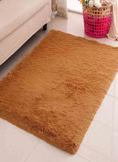 Solid Design Rectangular Anti-Slip Carpet Multicolour 140x200centimeter