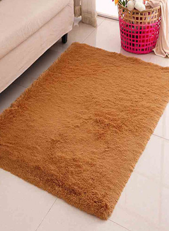 Solid Design Rectangular Anti-Slip Carpet Multicolour 140x200centimeter