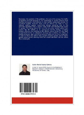 Active Tilt And Steer Control For A Narrow Tilting Vehicle Paperback