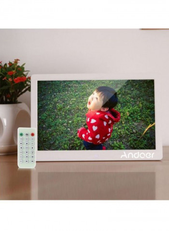 LED Digital Photo Picture Frame 32.5x2.5x21cm White