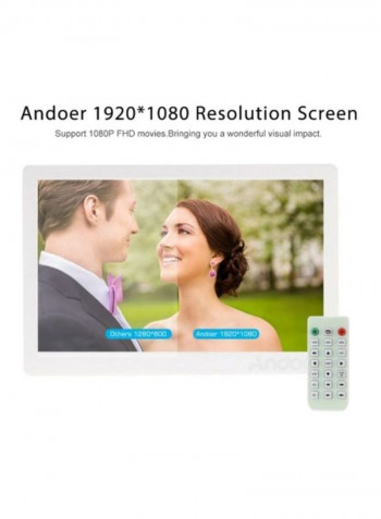 LED Digital Photo Picture Frame 32.5x2.5x21cm White