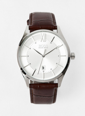 Men's Leather Analog Wrist Watch 1513795