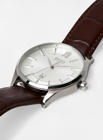 Men's Leather Analog Wrist Watch 1513795