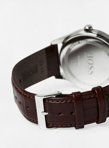 Men's Leather Analog Wrist Watch 1513795