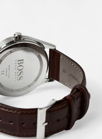 Men's Leather Analog Wrist Watch 1513795