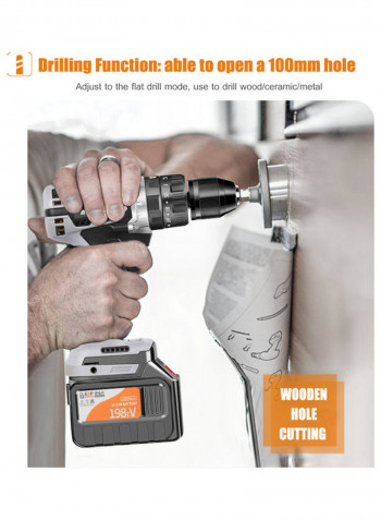 Electric Cordless Drill Grey 40.00 x 10.00 x 31.00cm