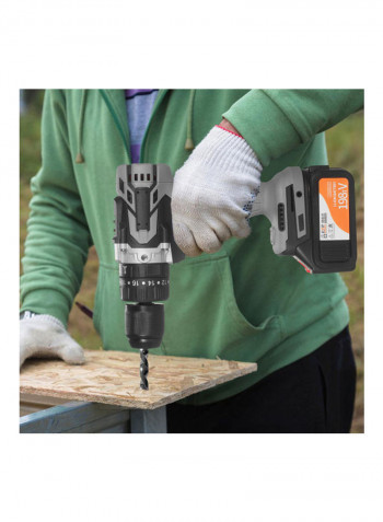 Electric Cordless Drill Grey 40.00 x 10.00 x 31.00cm
