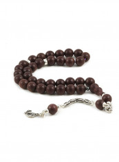 Rosewood Prayer Beads With Sterling Silver Components