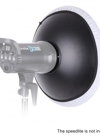 Studio Photography Speedlite Strobe Lighting Diffuser Beauty Dish Lampshade Bowens Mount 41cm Black