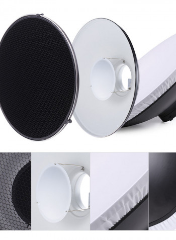 Studio Photography Speedlite Strobe Lighting Diffuser Beauty Dish Lampshade Bowens Mount 41cm Black