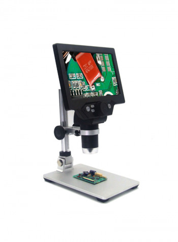 Digital Microscope Amplification Magnifier With Aluminum Alloy Stand 7inch Black/White