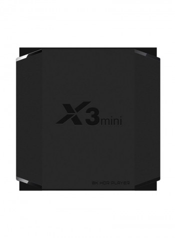Android Smart TV Box With Remote Control X3 Black