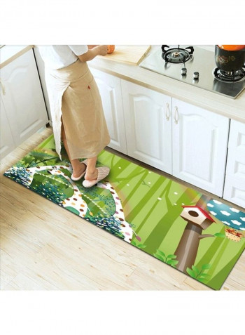 Cartoon Giraffe Washable  Room Rug Multicolour 80 x 180cm