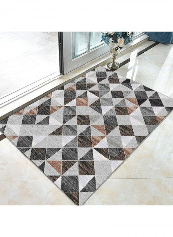 Printed Living Room Floor Rug Grey/Brown/Black 60x90cm