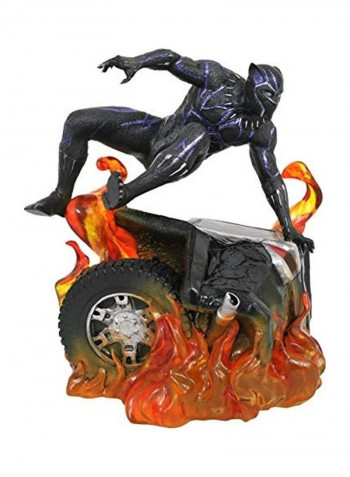 Black Panther Flaming Car Statue