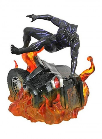 Black Panther Flaming Car Statue