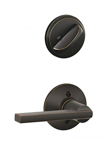 Door Lever With Deadbolt Aged Bronze 9x5x4inch