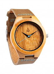 Men's Wooden Analog watch HUT-22-009Blu/Brown