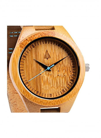 Men's Wooden Analog watch HUT-22-009Blu/Brown