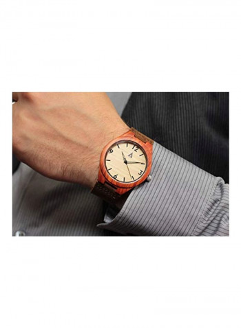 Men's Wooden Quartz Watch HUT025Brown/brown