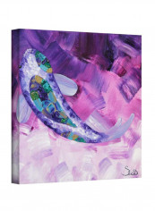 Purple Koi Gallery Wrapped Canvas Wall Art multicolour 18 x 18inch