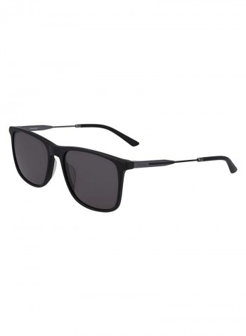 Men's Full Rimmed Modified Rectangular Frame Sunglasses - Lens Size: 55 mm