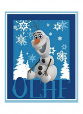 Design Frozen Olaf Panel For Sewing Projects Blue/White