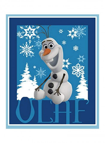 Design Frozen Olaf Panel For Sewing Projects Blue/White