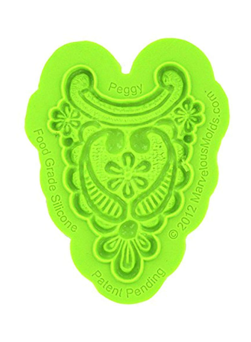 Earlene's Peggy Enhanced Lace Mould Green 3.31x2.5inch